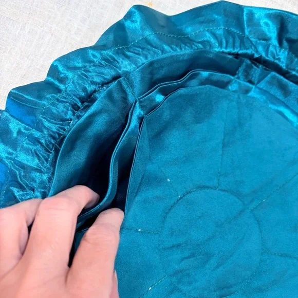 Brighton Charmed Love Jewelry Pouch Britney Drumheller Gem Heart Teal Satin NEW - Picture 7 of 8